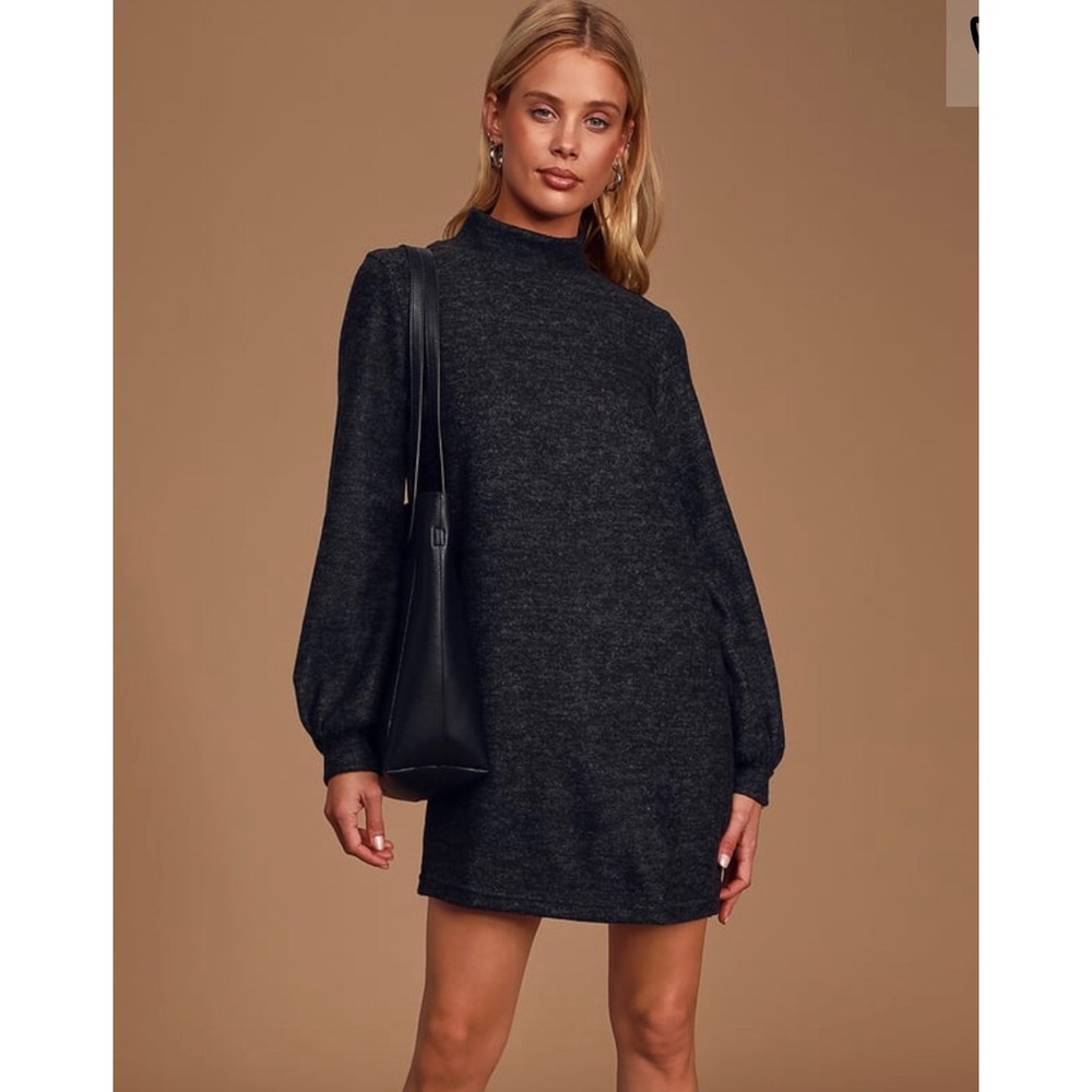 Mock Neck Sweater Dress